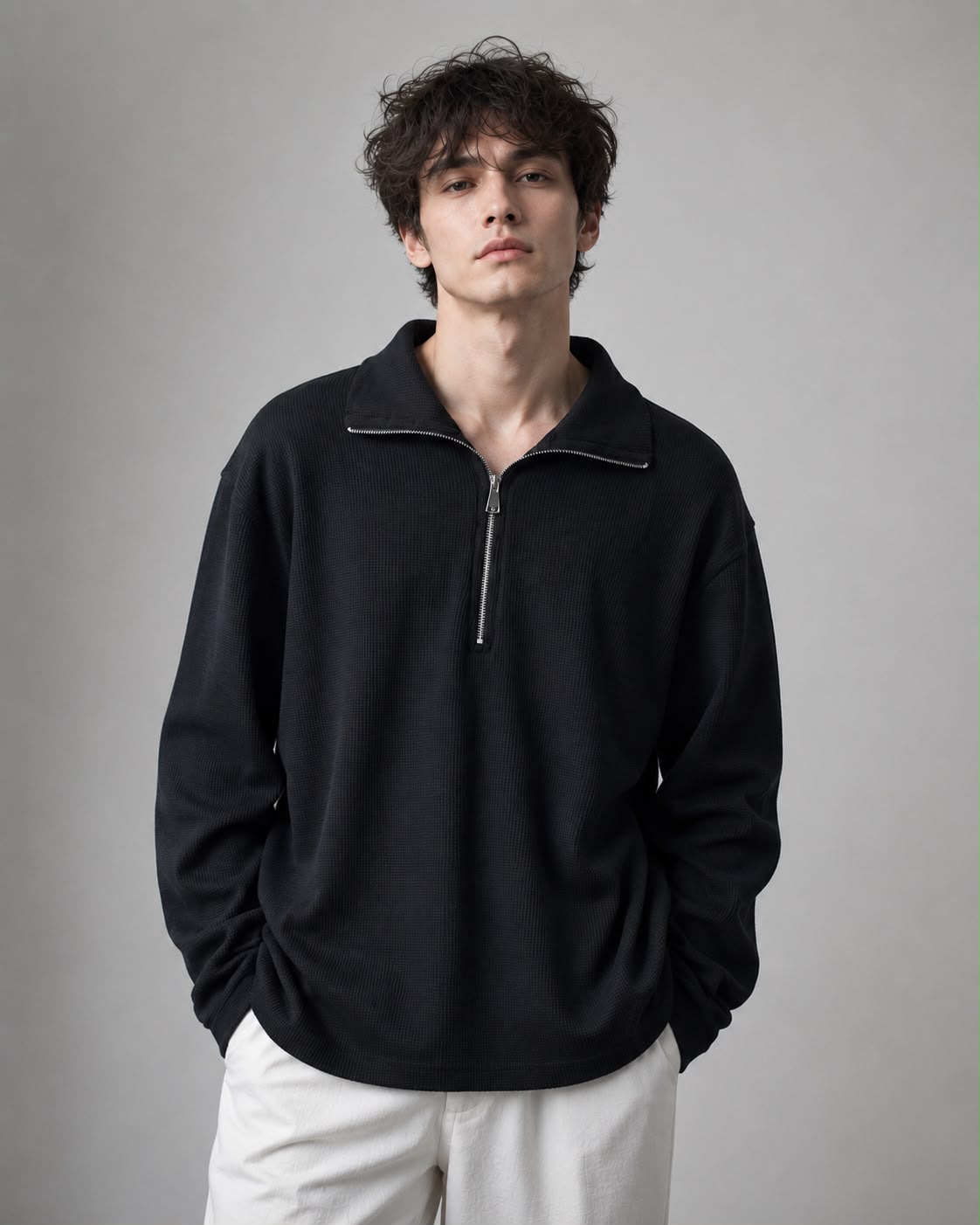 Midnight Waffle Quarter Zip