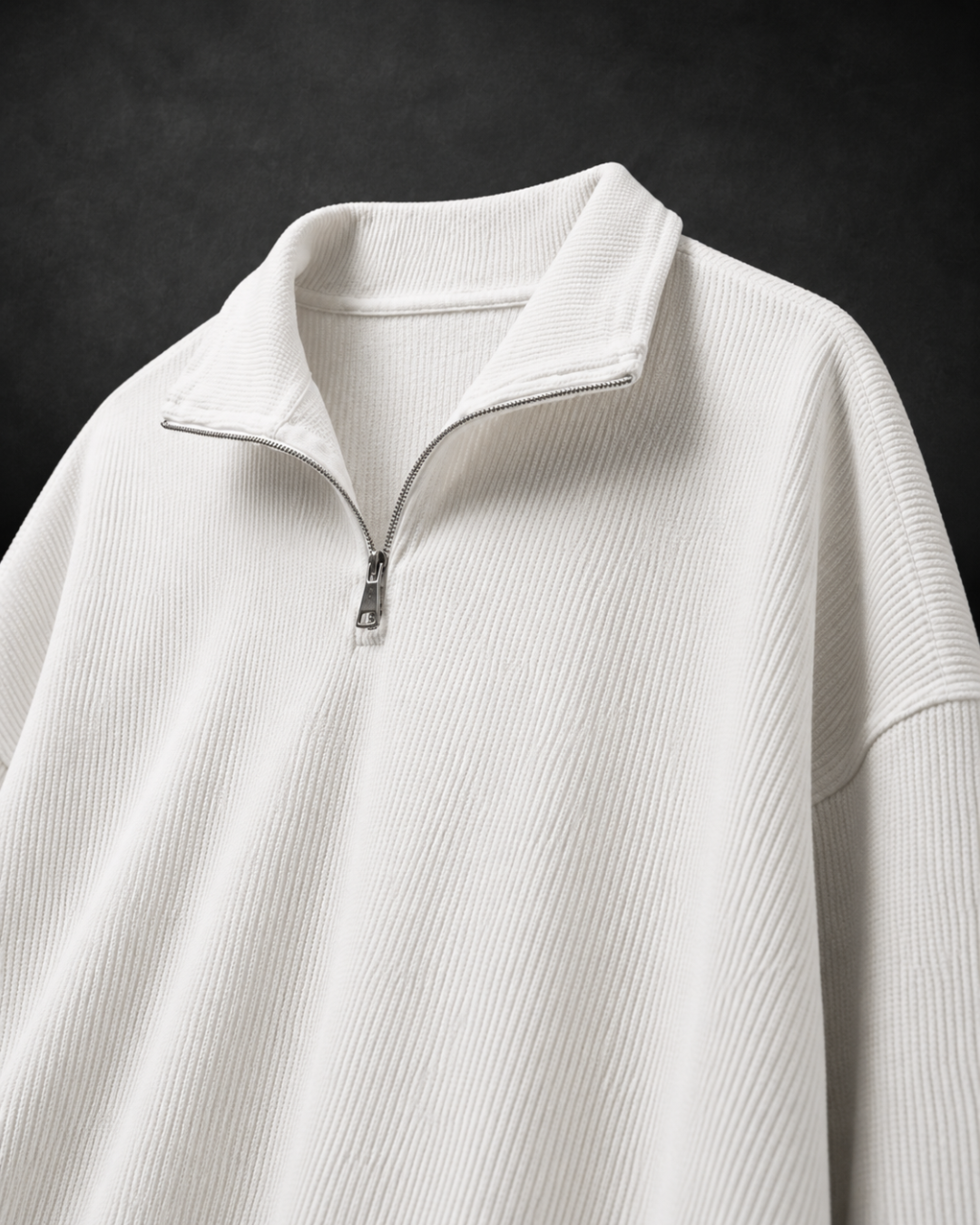 Ivory Waffle Quarter Zip